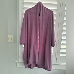 UGG Lavender Shawl Collar Open Cardigan, Lightweight, size M/L